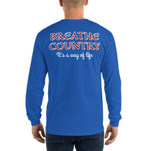 Load image into Gallery viewer, Breathe Country ™ Men’s Long Sleeve Shirt Back Print
