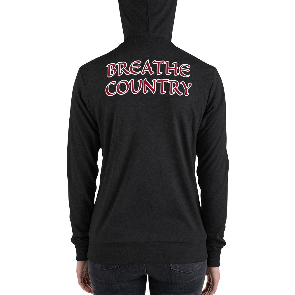 Breathe Country ™ Classic Back Print Zip Hoodie